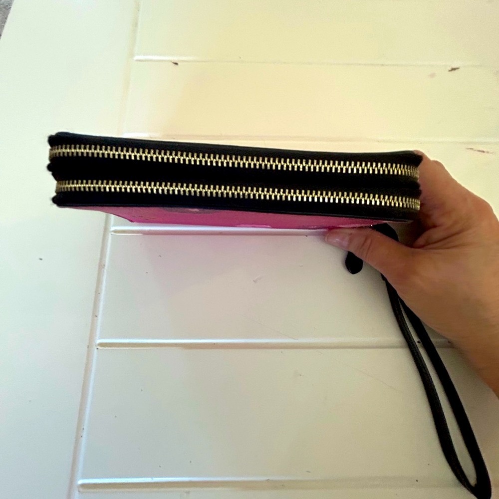 Coach Pink Floral Women's Wristlet - Picture 3 of 8